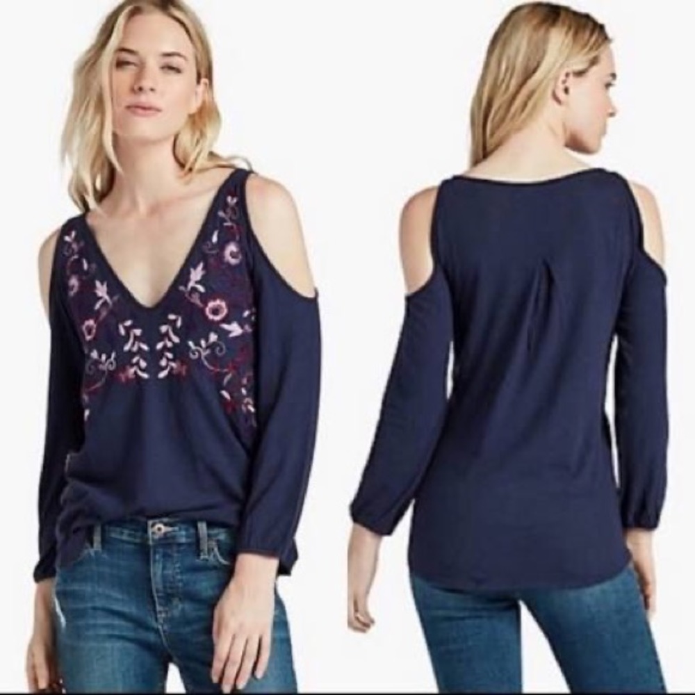 Lucky Brand exposes shoulder blouse